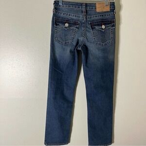 Women’s True Religion Straight Leg Blue Jeans Size 28 Style 112790